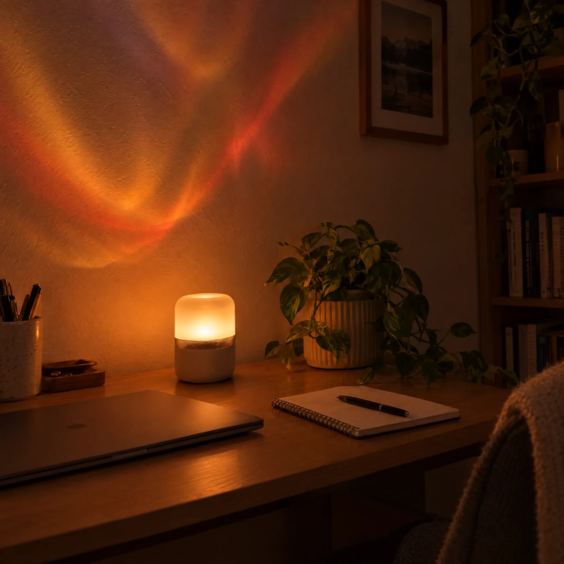 Escritorio de noche con Clavelux